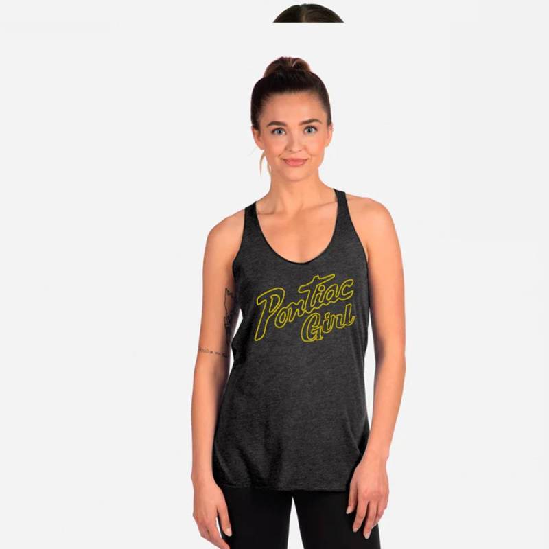 Pontiac Girl - Pontiac Girl Tank Top, Black/Gold