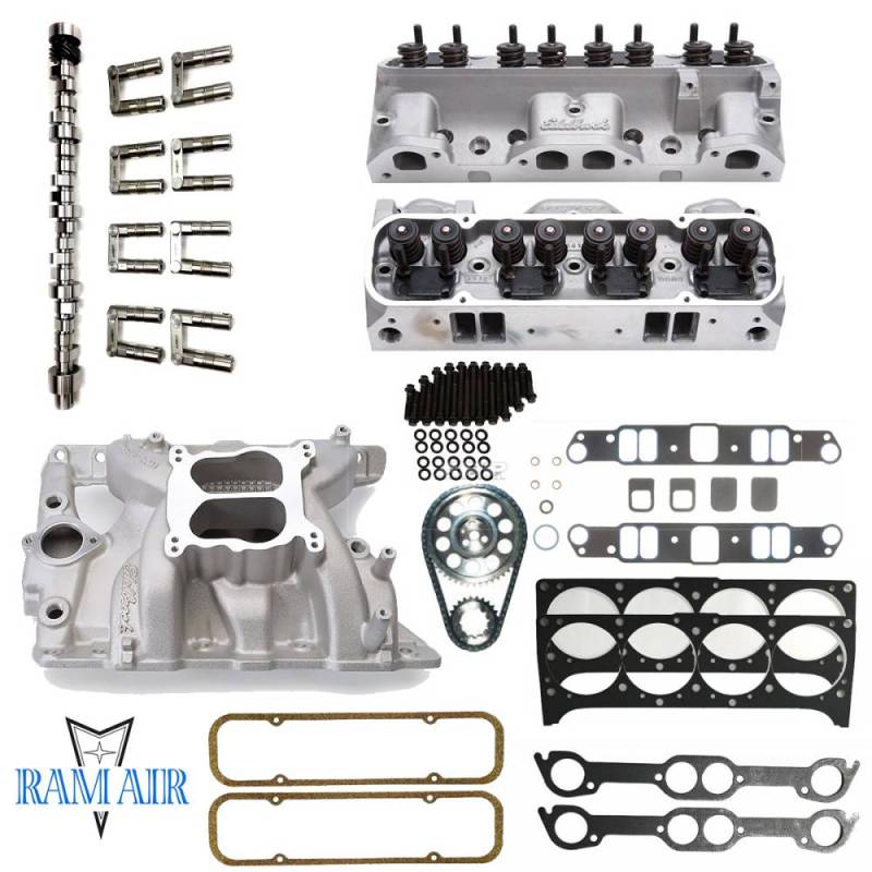 Butler Performance - Butler Ram Air Port CNC Ported Edelbrock Rd-Port, Hyd. Roller Top End Package