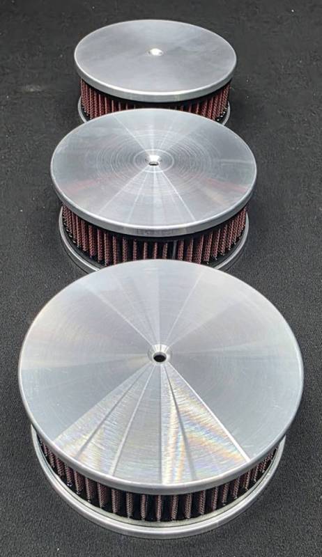 Ames Performance - Tri-Power EFI Air Cleaner Lid Kit, Billet, Set of 3