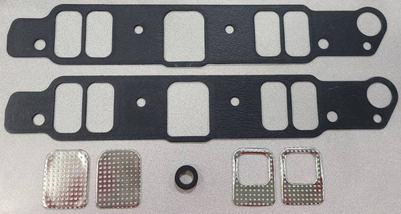 Best Gasket - Pontiac Intake Gasket / Includes Metal Reinforced Heat X-Over Block Off Plates  (Set)
