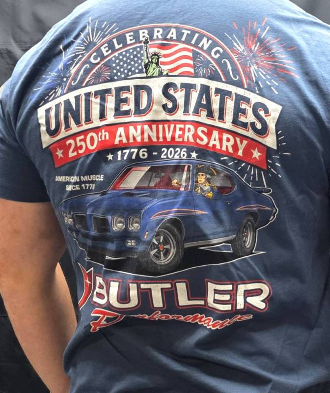 Butler Performance - America 250th Anniversary T-Shirt, Blue, Medium-3XL