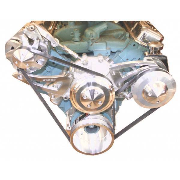 March Performance - March Pontiac Ultra Mid-Mount Serpentine Conversion Bracket Kit - 13020 Black (MAR-13020-08)