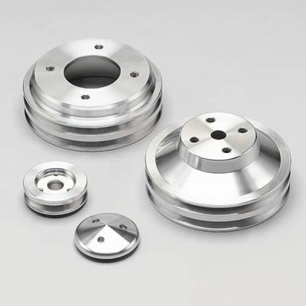 March Performance - March Pontiac 1971 & Later 2V Crank Pulley, 2V Water Pump Pulley, 1V Alt Pulley - 13030 Black (MAR-13030-08)