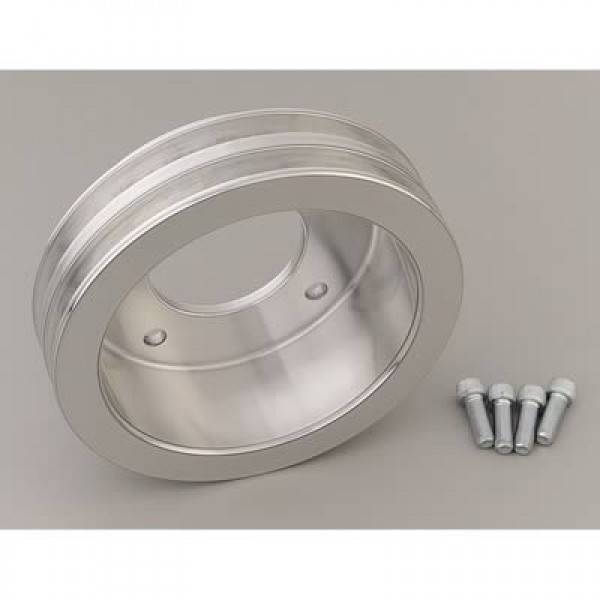March Performance - March 69-77 2-Groove Polished Aluminum Crank Pulley-15% Underdrive - 13031 Black (MAR-13031-08)