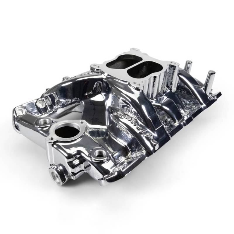 Edelbrock - Edelbrock Performer RPM Pontiac Intake Manifold, Chrome Plasma - CNC Port Matched to Out-of-Box Edelbrock Heads EDL-7156-CP-PM-OOB
