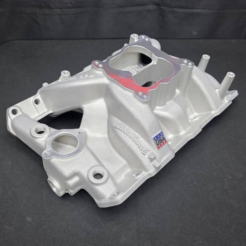 Edelbrock - Edelbrock Performer RPM Pontiac Intake Manifold, Satin - CNC Port Matched to Your Ported Heads EDL-7156-PM-PORTED-HEAD