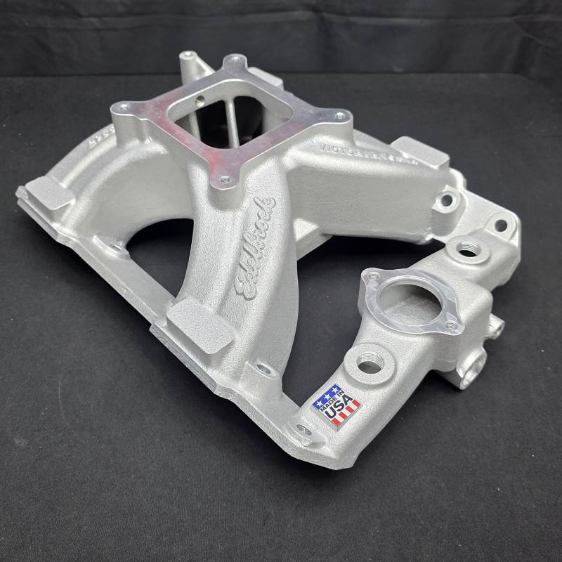 Edelbrock - Edelbrock® Pontiac Victor Jr. Intake Manifold, Carbureted or Throttle Body EFI