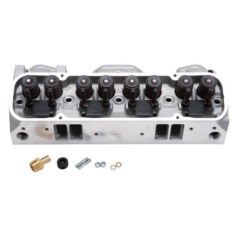 Edelbrock - Edelbrock Round Port Pontiac 87cc Cylinder Heads, Fast-Burn CNC Chambers, Hyd. Flat Tappet (Pair) EDL-61529-2