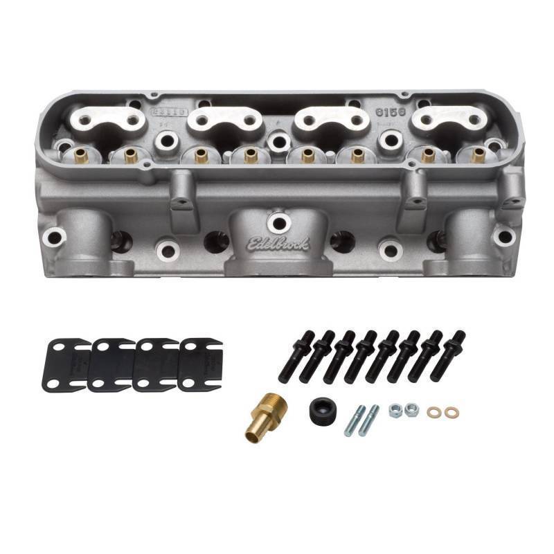 Edelbrock - Edelbrock 72cc Aluminum D Port Bare Pontiac Cylinder Heads, Fast-Burn CNC Chambers, (Pair)EDL-61589-2