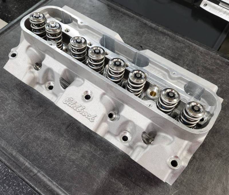 Butler Performance - Pontiac 11 Degree Valve Angle Butler Edelbrock Victor Pro Port Cylinder Heads, CNC Ported by BES, 430-440 cfm, Complete, Set/2