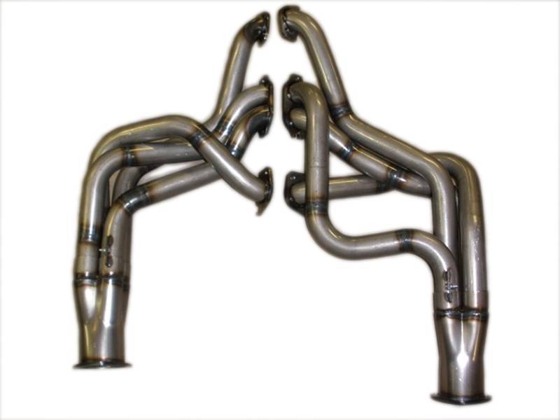 Mad Dog Headers - Mad Dog Round Port Headers, 1 7/8" Primaries, 3 1/2 Collectors, 1973-77 LeMans, Grand AM  (AT & 4 Speed Trans) /no coating MDH-MD9174RD