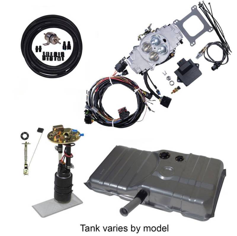 Butler Performance - Butler Performance Complete EFI Solution Kit w/ Edelbrock Ez-Street, EFI Ready Fuel Tank w/Complete In-Tank Fuel System