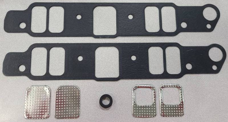 Best Gasket - Pontiac Intake Gasket / Includes Metal Reinforced Heat X-Over Block Off Plates  (Set)
