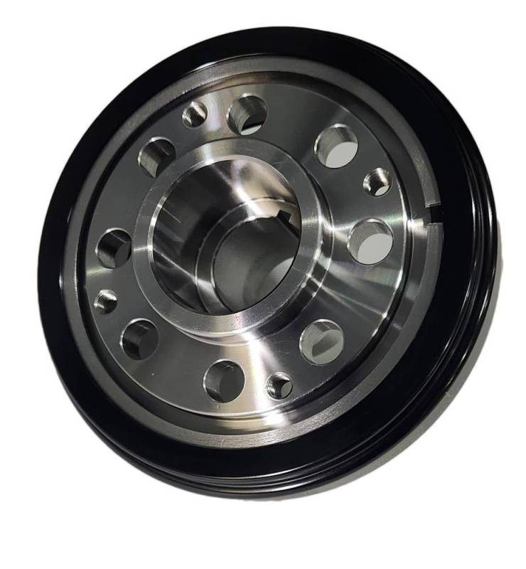 Romac - Romac Pontiac 1968-79 4 Bolt (Steel / Aluminum) Balancer / SFI Approved w/ Timing Marks- Black Anodized ROM-A0356SA-2