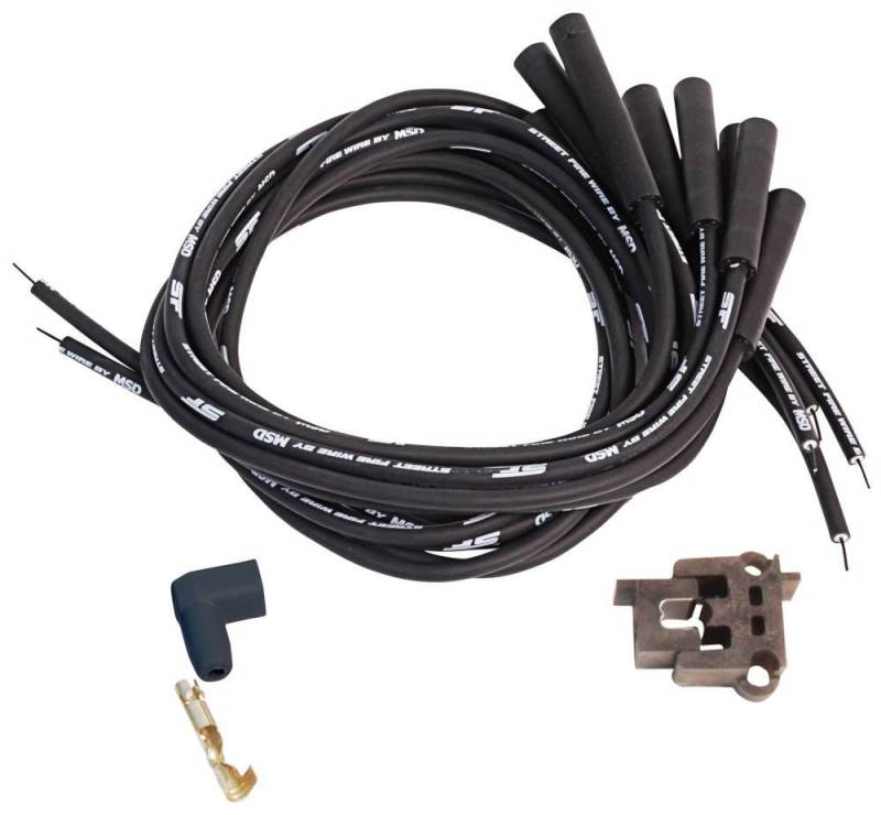 MSD Performance - MSD Street Fire Spark Plug Wires, 8mm, Cut to Fit, Multi Angle HEI