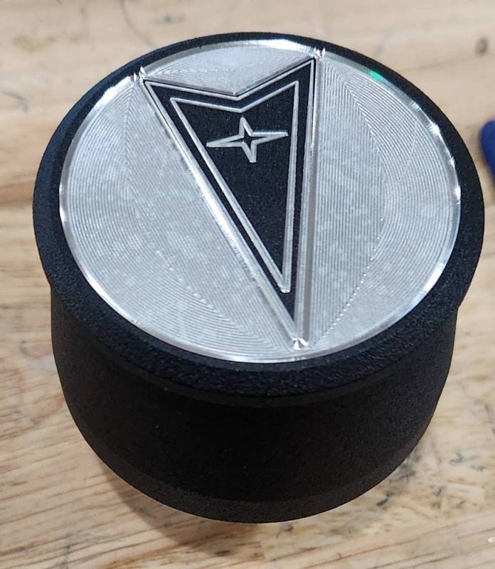 Butler Performance - Pontiac 3D Raised Logo Custom CNC Black Aluminum Push-In Breather