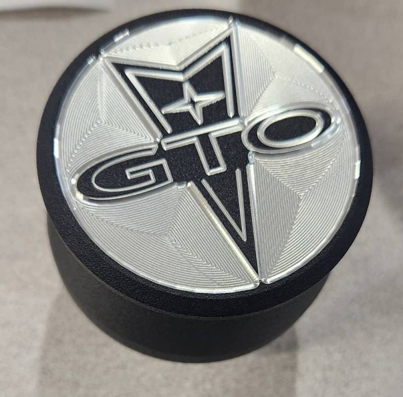 Butler Performance - GTO 3D Raised Logo CNC Black Aluminum Push-In Breather