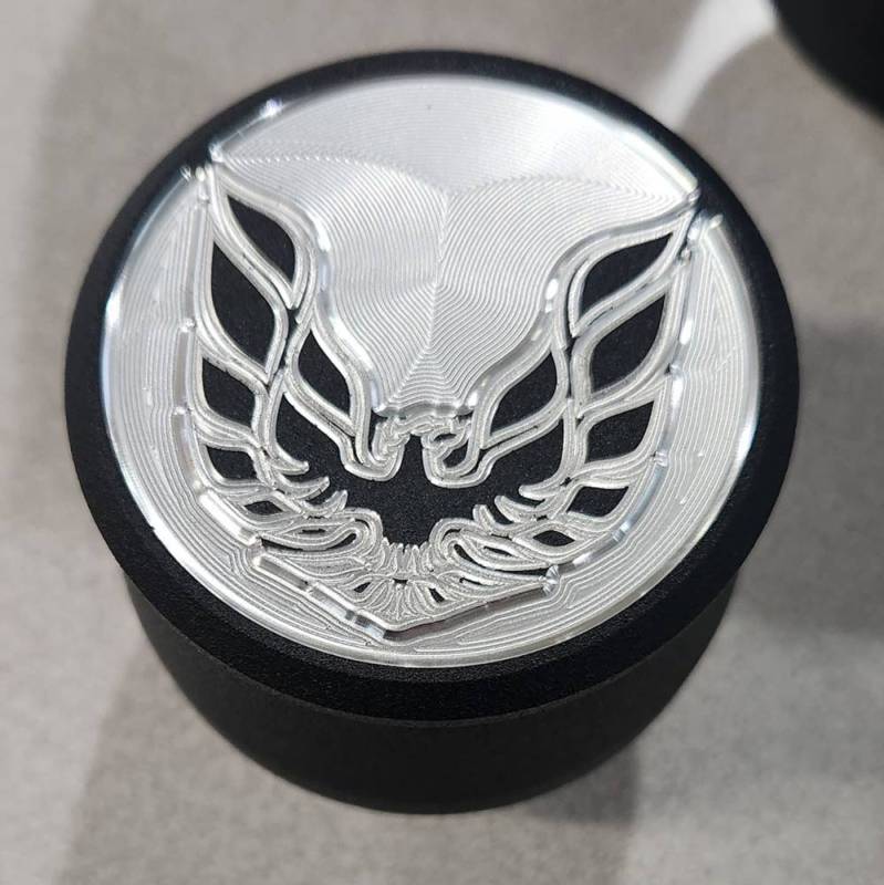 Butler Performance - Trans Am 3D Raised Logo Custom CNC Black Aluminum Push-In Breather