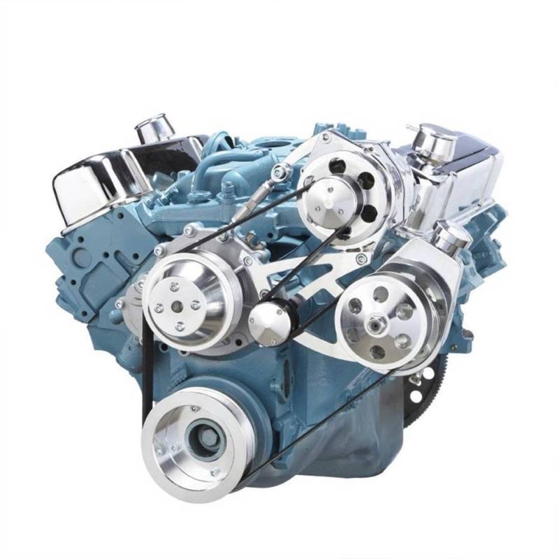 CVF - CVF Pontiac Serpentine Conversion Kit- with Power Steering and Alternator Pulleys