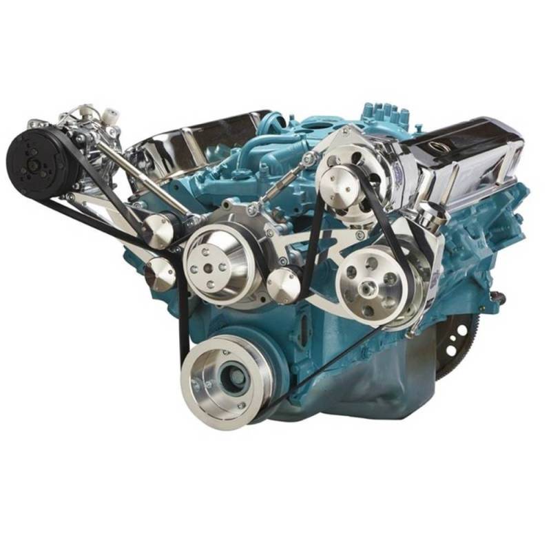 CVF - CVF Pontiac Serpentine Conversion Kit- with AC, Power Steering, and Alternator Pulleys