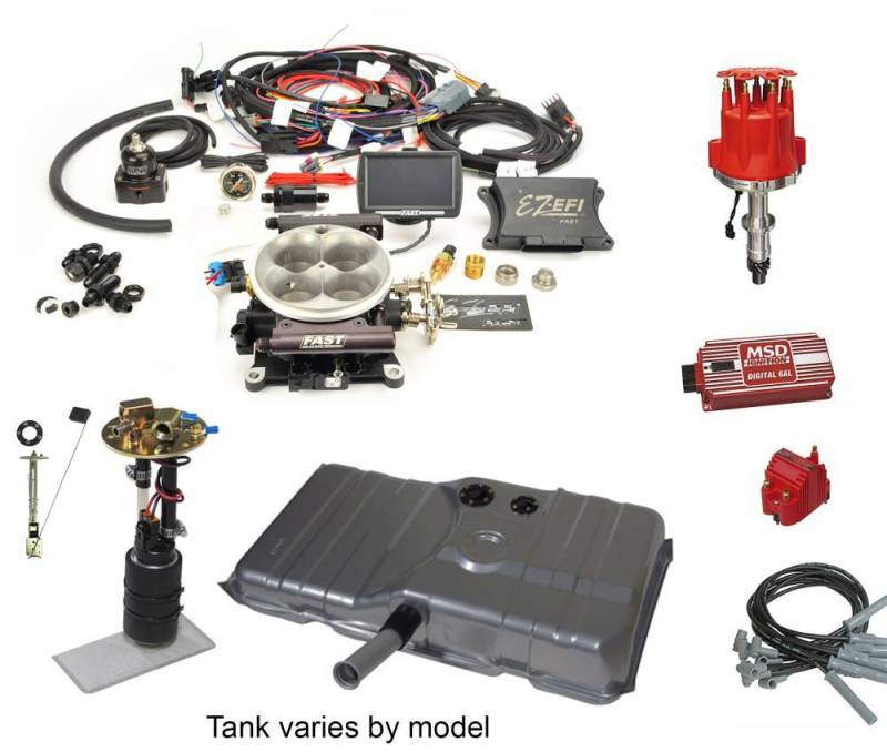 Butler Performance - Butler Performance Ignition Series Complete EFI Solution Kit w/ FAST EFI 1.0, EFI Ready Fuel Tank w/Complete In-Tank Fuel System