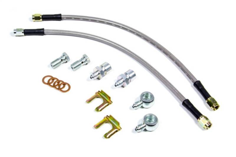 Wilwood Brakes - Willwood Pontiac Brake Hose Upgrade KIt, D52, Stainless Braided