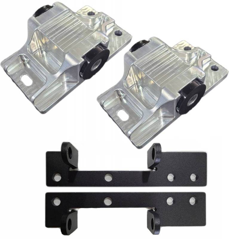 Butler Performance - Butler 75-81 F-body (Firebird/TA) Engine Mount/Adaptor Kit for 1961-1979 326-455, Includes Billet Poly Frame Mount, Set/2 BPI-F10774-2387BP