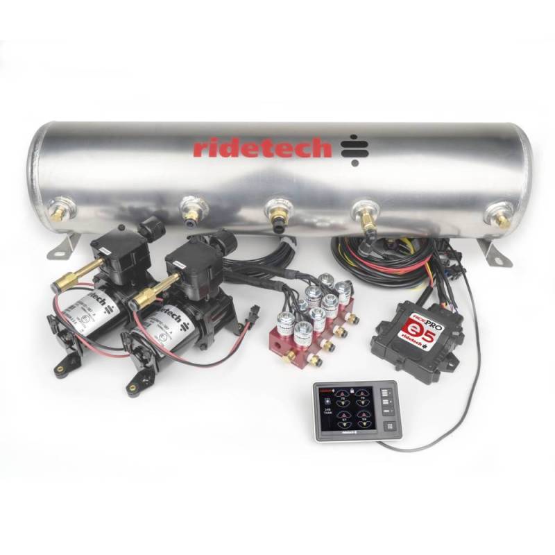 RideTech - RidePro E5 Air Ride Suspension Control System | 5 Gallon Dual Compressor – 1/4″ Valves