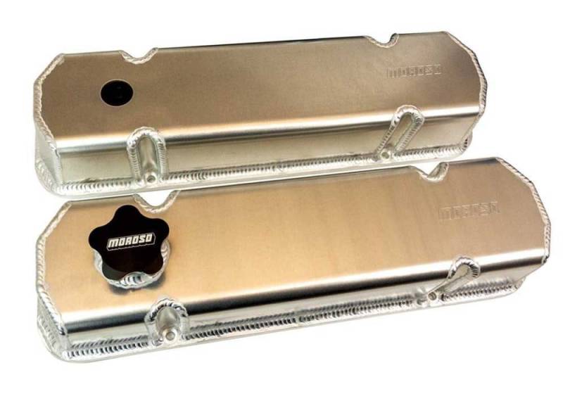 Moroso - Moroso Pontiac Custom Fab Aluminum Valve Covers, Raw, 3 1/2, Choose Your Options (Set)