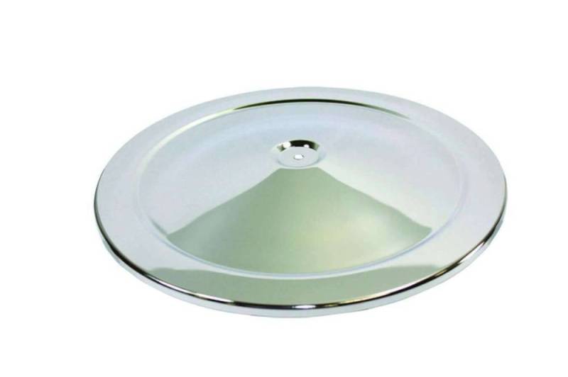 Butler Performance - Air Cleaner Lid, Muscle Car Style, 14 in Round, Steel, Chrome, Each