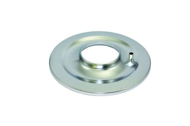 Butler Performance - Air Cleaner Base, 14 in Round, 5-1/8 in Carb Flange, Flat Base, Steel, Chrome, Each