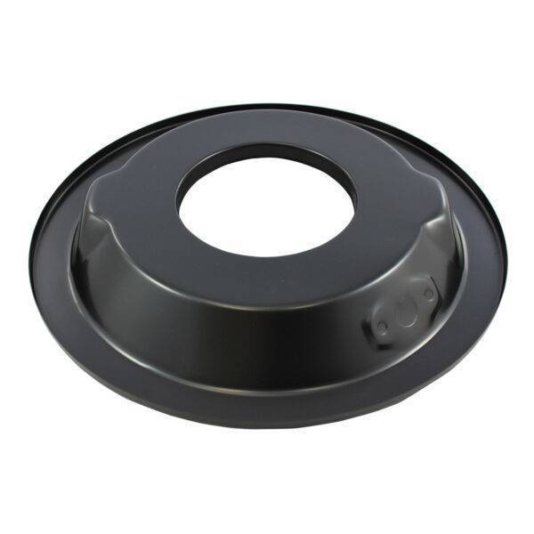 Butler Performance - Air Cleaner Base, 14 in Round, 5-1/8 Carb Flange, 7/8" Dropped Base, Steel, Black, Each