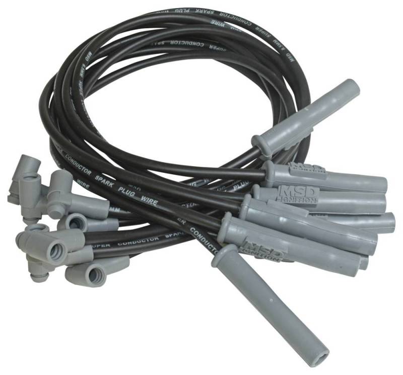 MSD Performance - MSD Black 8.5mm Super Conductor Spark Plug Wire -Custom Fitted, HEI, Set-8 MSD-31363