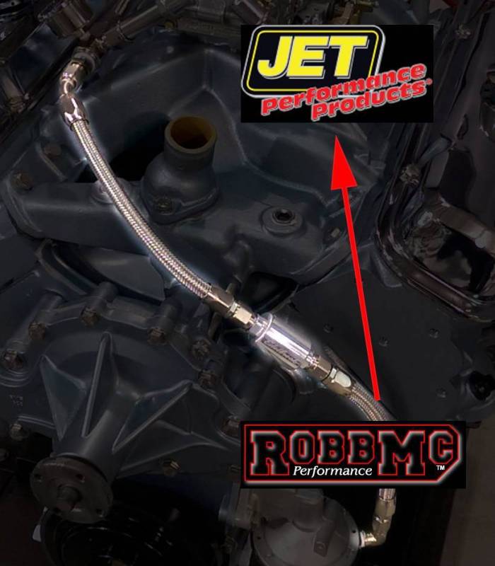 Butler Performance - Butler Fuel Pump to Carb Inlet Kit, RobMc Mechanical Fuel Pump to Pontiac QJet,  Black or Endura Inlet BPI-1008FUEL