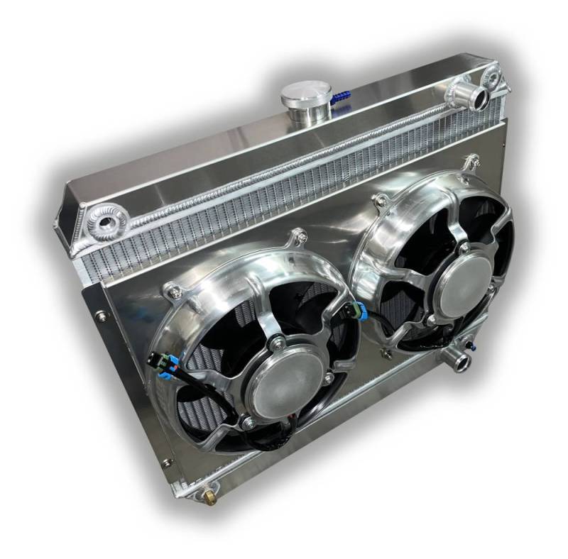 Entropy - 1964 – 1967 GTO Aluminum Radiator With Dual HPX Fans – Pontiac V8 Engines – 22″ Height