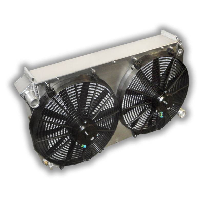 Entropy - 1970 – 1981 Firebird Trans AM 1000 Horsepower Cooling Power Radiator – Dual 13″ HP Fans – Aluminum Shroud