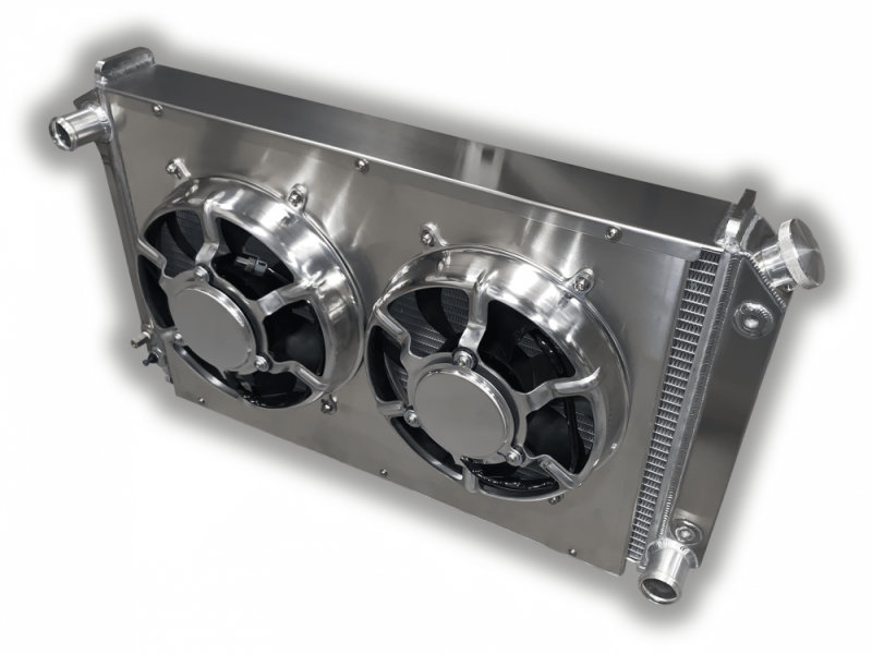 Entropy - 1970 – 1981 Firebird Trans AM Dual Aluminum Radiator With Dual HP Fans And Aluminum Shroud