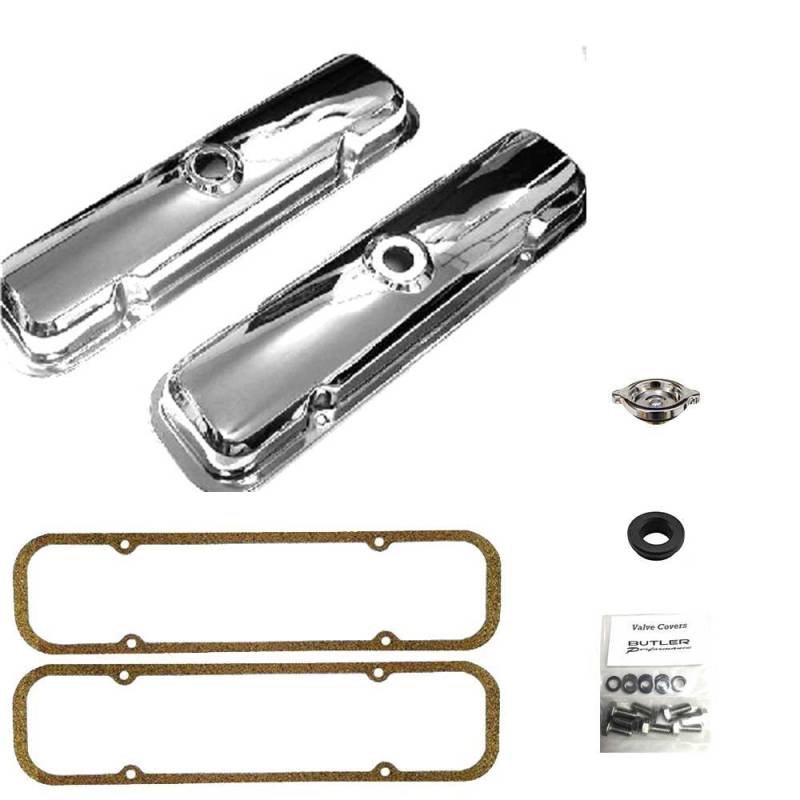 Butler Performance - Pontiac 67-77 Chrome Valve Cover Kit