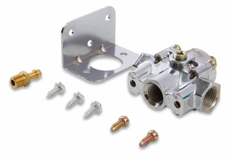 Holley - Holley EFI Chrome By-Pass Fuel Pressure Regulator, 60 psi