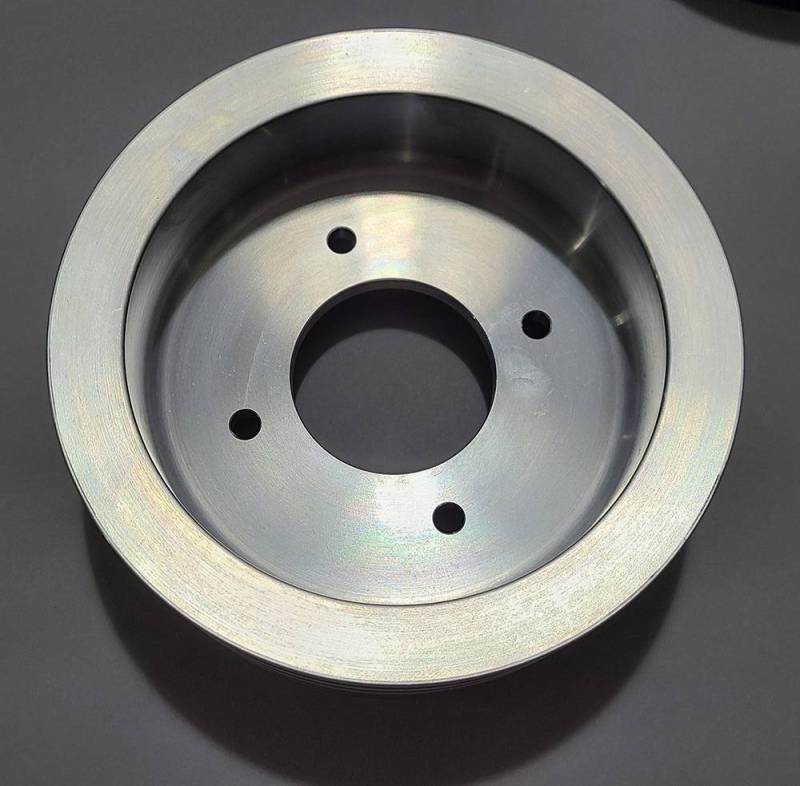 Ram Air Restorations - Pontiac 3-Groove Crankshaft Pulley for 1968-70 A/C Applications-Polished