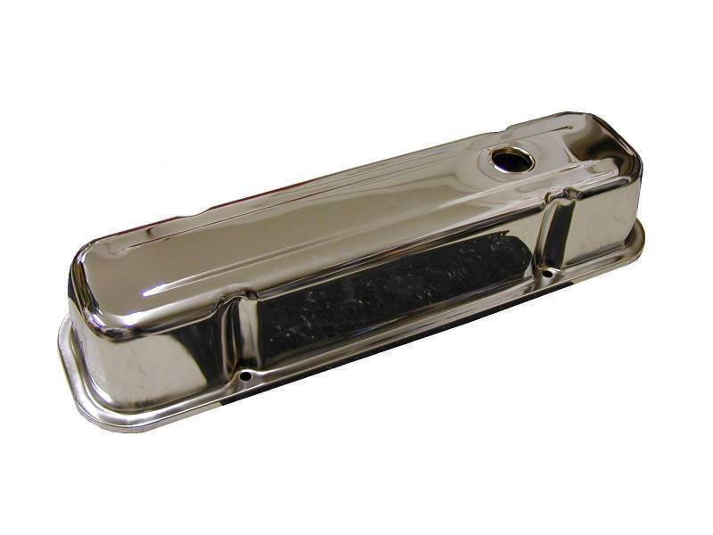 RPC - RPC Pontiac Tall Chrome Valve Covers, Plain- No Logo w/ Baffles, 3 3/8" Tall (Set) RPC-S9300