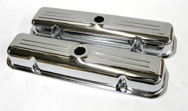 RPC - RPC Pontiac Short Chrome Valve Covers, Plain- No Logo, 2 3/4" Tall (Set) RPC-S9461