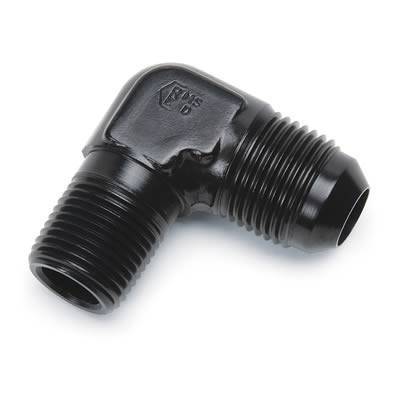 Russell - Elbow, 90 Deg X -6 Flare X 1/4 NPT Black