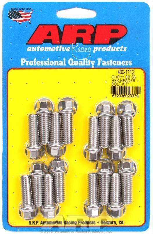 ARP - 3/8" HexHead Stainless Steel Header Bolt Kit, Each