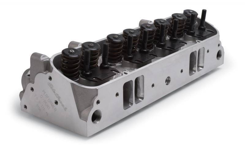 Edelbrock - Edelbrock 72cc Aluminum D-port Pontiac Cylinder Heads, Fast-Burn CNC Chambers, Hyd. Flat Tappet (Pair) EDL-61599-2