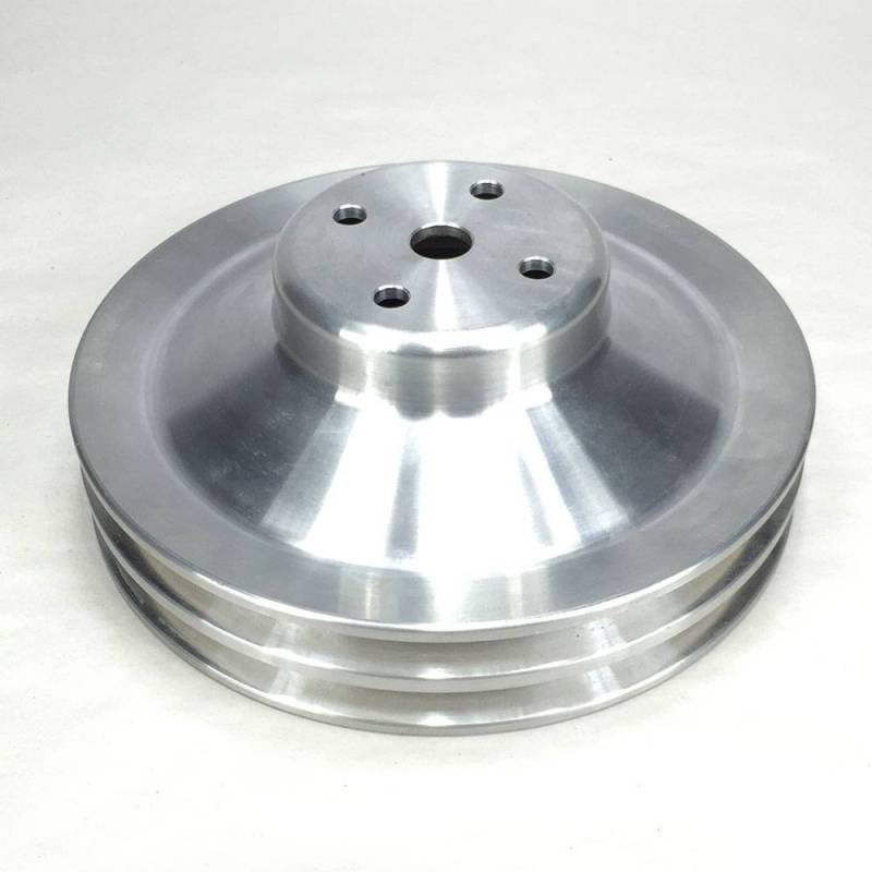 Ram Air Restorations - RAR Pontiac Pontiac 2 Groove Water Pump Pulley, 1969 1/2-1970 w/4.50" water pump, 8", Aluminum Finish, **NON A/C Applications** RAR-PLW2