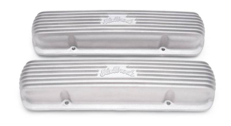 Edelbrock - Edelbrock Classic Series Pontiac Valve Cover, Satin, Set EDL-41309