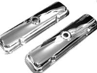 Valve Covers, Breathers, Oil Fill Caps - Stock and Aftermarket Valve Covers - Butler Performance - Pontiac 67-72 Stock Chrome Valve Covers (Set) AAU-N222