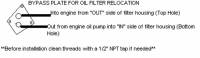 Butler Performance - Pontiac Billet Bolt On Remote Oil Filter Bypass Plate 1/2" pipe BPI-1011 - Image 2