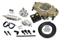 Holley EFI SYSTEMS - Holley Stealth 4150 EFI Systems - Holley - Holley Sniper Stealth 4150 Self-Tuning w/ handheld EFI monitor, Classic Gold Finish, W/ Fuel System